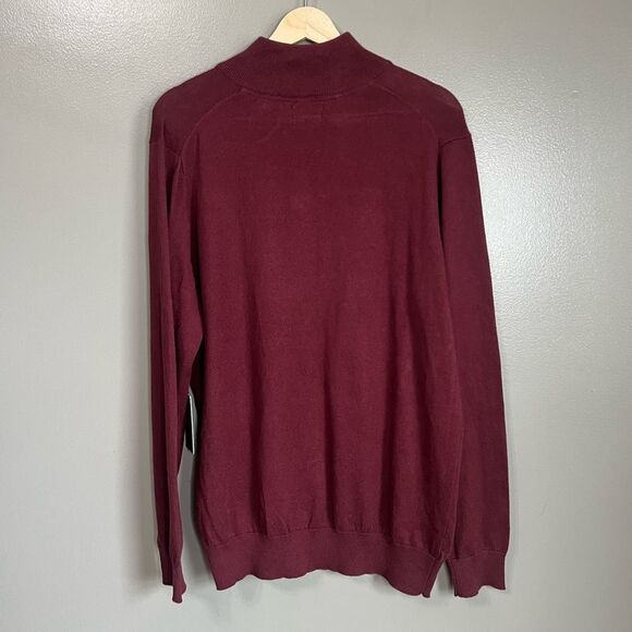 Daniel Hechter cashmere blend pull over sweater wine color large preppy office - Picture 7 of 8